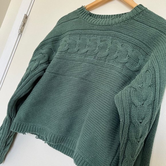 AE STUDIO Destroyed Cable Knit Sweater - Picture 3 of 6